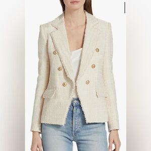 NWOT-Women's Cream Double-Breasted Blazer